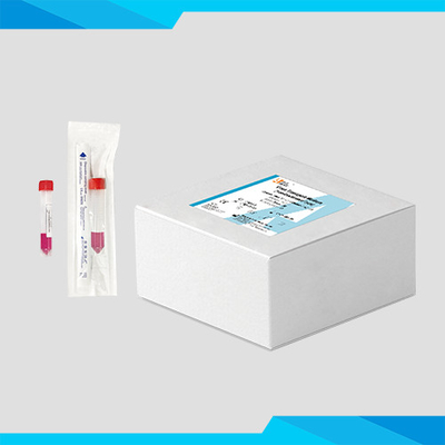 หลอดขนาดกลางสำหรับการขนส่งไวรัสชนิดไม่ปิดใช้งานพร้อมรีเอเจนต์สีแดงกุหลาบโปร่งใส