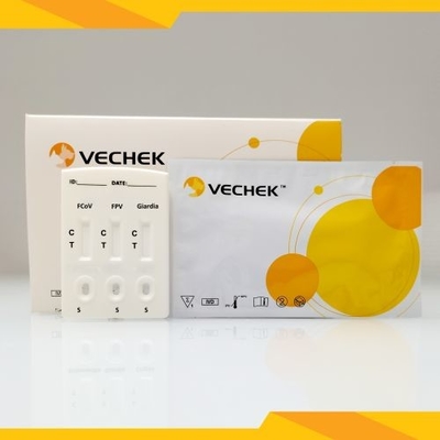 FCoV + FPV + Giardia Lamblia Antigen Combo เทปทดสอบอย่างรวดเร็วอุจจาระตัวอย่าง