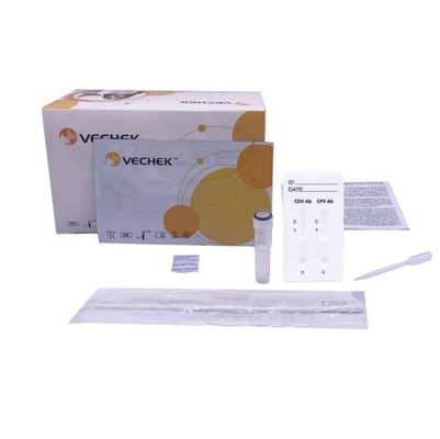 CDV CPV Ab รวมตลับทดสอบแอนติบอดีอย่างรวดเร็วสำหรับการตรวจจับกึ่งเชิงปริมาณ