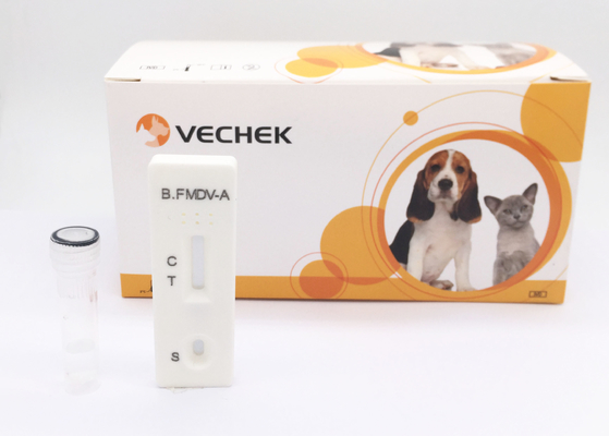 Bovine Veterinary Rapid Test Kits ไวรัสโรคปากและเท้าเปื่อย การทดสอบแอนติบอดี